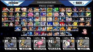 Super Smash Bros. Crusade v0.9.5 - Battle #326: Mach Rider vs Saki vs SP vs Snake vs BB vs Isa Joe