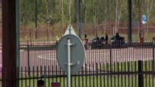 Russian bikers at Belarus side border crossing