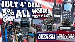 July 4th Sale - 5% off ALL Wouxun Radios at Buy Two Way Radios!