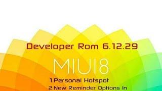 Features of miui 8 developer rom 6.12.29