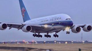 120 planes in 1 hour ! Paris CDG Airport Plane Spotting Close up big airplane, Heavy landing