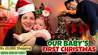 CHRISTMAS SHOPPING IN KOREA｜Our First Christmas with baby｜Indian Korean family