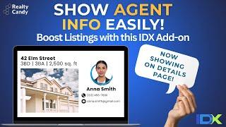 Easily Display Agent Information on IDX Broker Details Pages