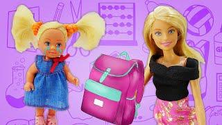 Puppen Video für Kinder. Evi schwänzt die Schule. Video mit Barbie auf Deutsch