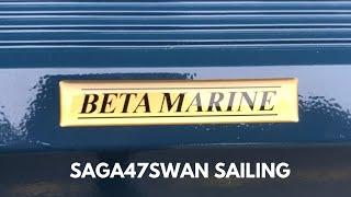 Lifting in the blue Beta engine | Saga47swan Sailing