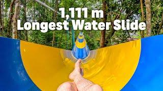 World's LONGEST Water Slide (1.1 km) ESCAPE Penang POV