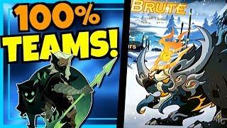 5 DIFFERENT 100% BURNING BRUTE TEAMS!!! [AFK ARENA]