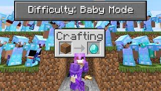 Minecraft Manhunt but with "baby mode" difficulty...