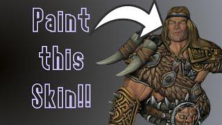 Learn HOW to paint GREAT Barbarian SKIN - A WARHAMMER style miniature painting step-by-step