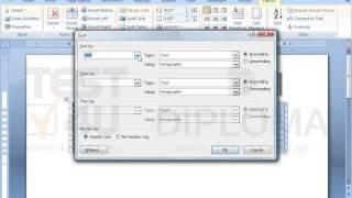 Sort the Lesson column of the table in descending order.