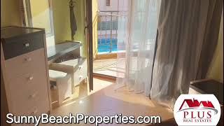 Pool view furnished 1-bedroom apartment for sale Amadeus 1 200m from beach Sunny beach Bulgaria