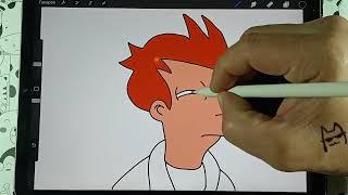 Как нарисовать Фрая из Футурамы (англ. Futurama)