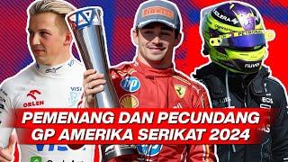 FERRARI NIH BOSS SENGGOL DONG! PEMENANG DAN PECUNDANG GP AMERIKA SERIKAT 2024!