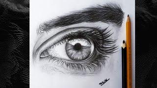 Realistic EYE Drawing Easy #3 / KO‘Z Rasmini chizish