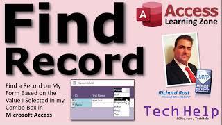 Microsoft Access Search: Find a Record on My Form Based on the Value I Selected in my Combo Box