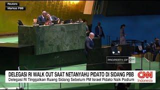 Delegasi RI Walk Out Saat Netanyahu Pidato di Sidang PBB