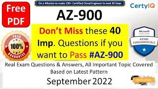 AZ-900 | Microsoft Azure Fundamentals | Real Exam Questions | New Question | 100% Pass | Free pdf