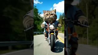 kucing mengendarai motor#music #animasulucu #cover #kucing #funny #kucinglucu