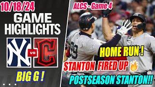 New York Yankees vs Guardians [ALCS] Full Game 4 [STANTON HR!] Highlights Today | MLB Playoffs 2024