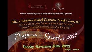 Nupura Geetha 2022 evite promo:  Acharya Performing Arts Academy