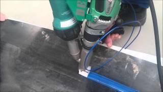 Geomembrane welding with EXON 1A extruder