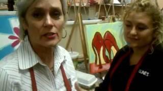 Attending a Paint Party Fundraiser to benefit Lifelines Rape Crisis Center