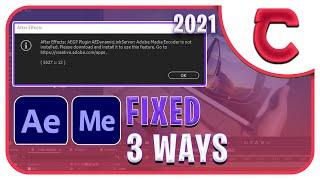 How To Fix Adobe Media Encoder Not Installed After Effects 2022 AEGP Plugin AEDynamiclinkserver Fix