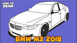 How to draw BMW M3 2018