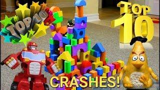 Top 10 Crashes and Smashes with Toys on the Imagination Room