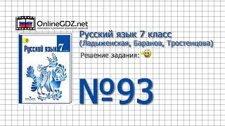 Задание № 93 — Русский язык 7 класс (Ладыженская, Баранов, Тростенцова)