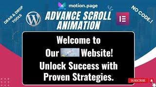 GSAP Advance Animations in WordPress with Elementor + Motion Page | No Coding