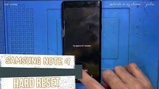SAMSUNG NOTE 9 - (SM-N960F) - HOW TO HARD RESET