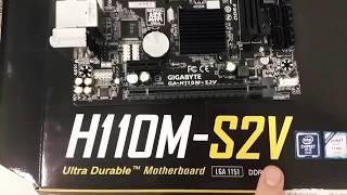 GIGABYTE H110M-S2V - GA-H110M-S2V Unboxing