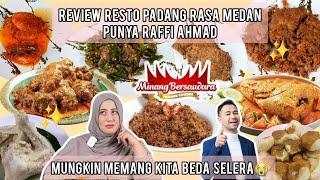 Tasyi Review Restoran Artis : RESTO PADANG RASA MEDAN MINANG BERSAUDARA PUNYA RAFFI AHMAD