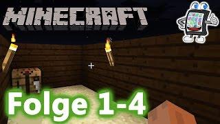 Mine Craft | Let's vernünftig Play Compilation | Folgen 1-4 | Spiel mit mir Apps und Games