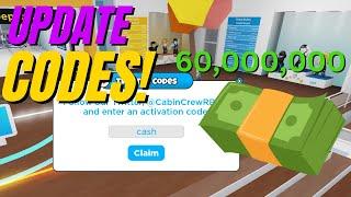 *NEW* UPDATE! CASH* CODES! [UPDATE] ️Cabin Crew Simulator ROBLOX