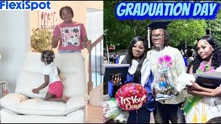 UNBOXING MY NEW SWIVEL ROCKER RECLINER || COCO AND SANIQUA GRADUATION DAY #flexispot