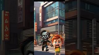 DIKEJAR ZOMBIE 2  #upinipin #kartun #cartoon #kartunanak #funny #shorts #short
