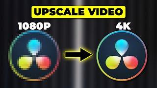 UPSCALE your 1080P Video into 4K in Davinci Resolve