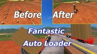 Farming Simulator 17 : Before VS After- Fantastic Auto Loader - Just one key to collect the bales!!!