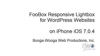 FooBox Responsive Lightbox for WordPress Websites on iPhone