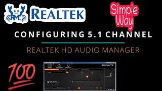 #realtek Fix Realtek HD Audio Manager Missing from Windows 10 || Configuring 5.1 Speakers