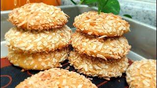 Simple, fast, delicious! Coconut Cookies Soft and Chewy