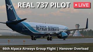 Real 737 Pilot LIVE | 66th Members Only Group Flight | Hanover Overload | X-Plane 12