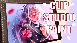 Впервые рисую в CLIP STUDIO PAINT / Худшая программа для рисования на iPad? / ОБЗОР