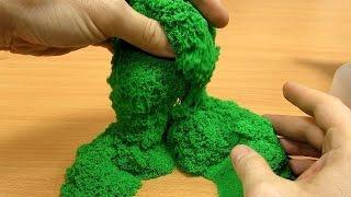 Кинетический песок Мерцающий изумруд. Kinetic sand.