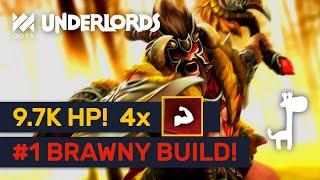 #1 BRAWNY RAID BOSS BUILD! 9.7K HP 120+ Kills! | Dota Underlords