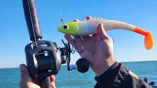 Musky Fishing Lake St. Clair with GIANT Rubber Baits!