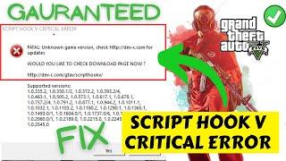 GTA V script hook V critical error fix