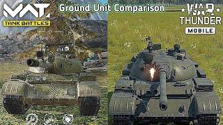 Ground Unit Comparison Part 1 (Modern Warfront Tank vs War Thunder Mobile)